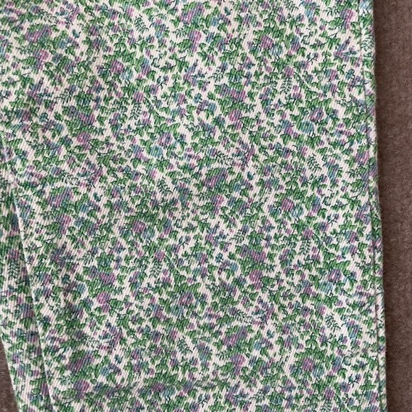 J Crew Jeans Womens 24 Green Purple Floral Toothpick Skinny Stretch Denim Pants - Picture 4 of 12